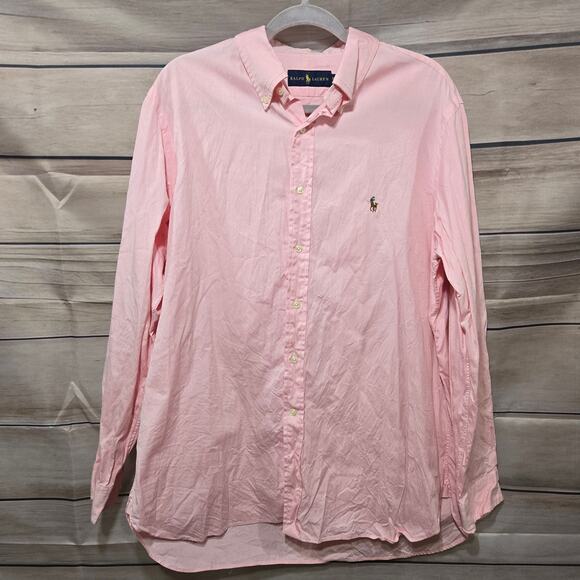 Ralph Lauren Other - Ralph Lauren Pink Button Down Collared Oxford Men's Dress Shirt Size 16.5
